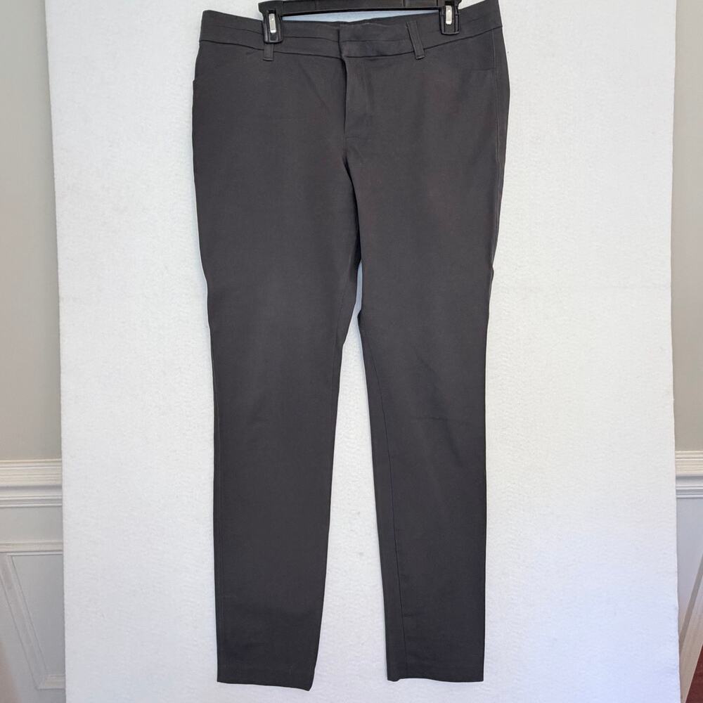 Gap Womens 12 Long Slim City Pants Flint Gray Stretch Career Fall